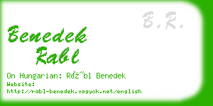 benedek rabl business card